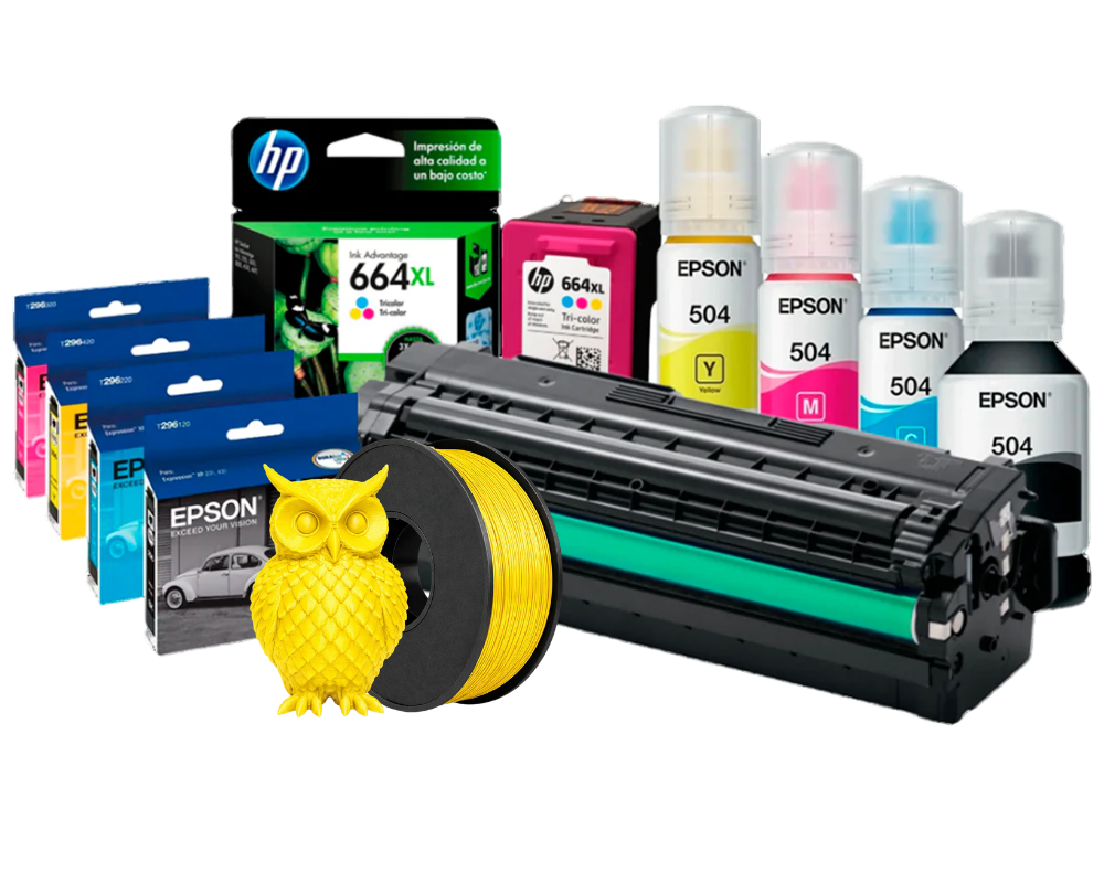 pla, cartuchos, toners e tintas para impressora